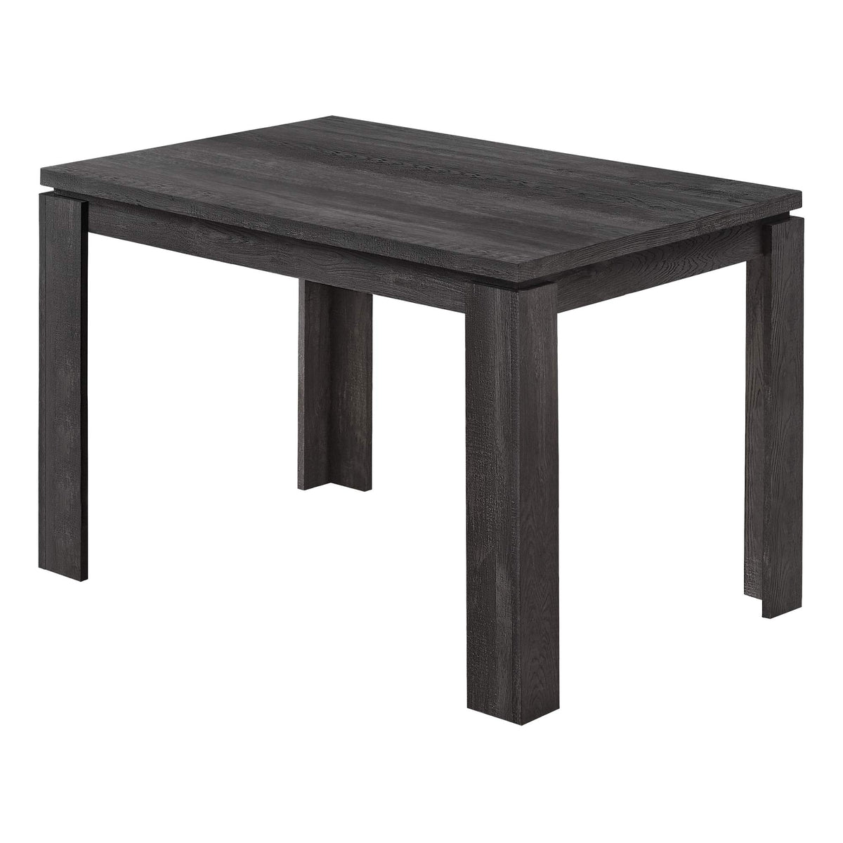 HomeRoots Particle Board, Hollow-Core, Laminate, MDF 48&quot; X 32&quot; X 30.5&quot; Black Reclaimed Wood-Look Dining Table