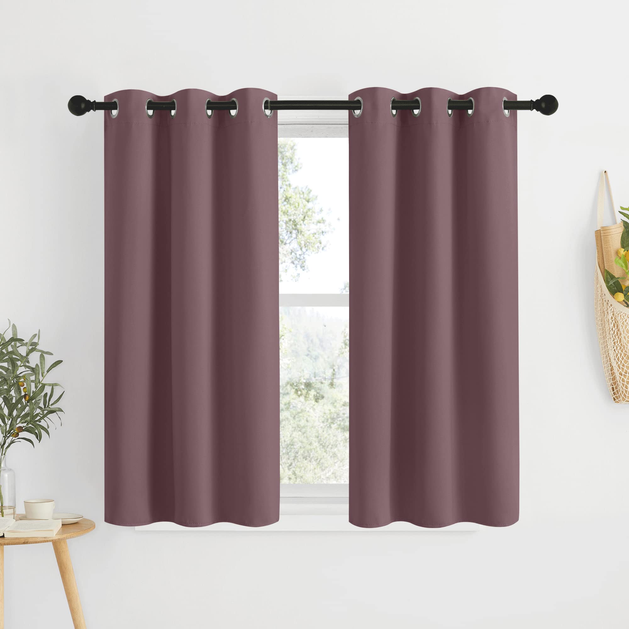 Nicetown Dry Rose Blackout Shack Curtains Noise Reducing, Thermal Insulated And Privacy Room Darkening Drape Panels For Boy'S Gu