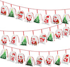 OurWarm Christmas Advent Calendar 2024 Decorations, 24 days Dimity Burlap Gift Bags Favors for Christms Toys Home Decor (6.3' x