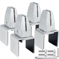 4 Packs Sneeze Guard Support, Aluminum Vertical Partition Board Clamp, Acrylic Desk Divider Support Clamp, Desk Shield Privacy P