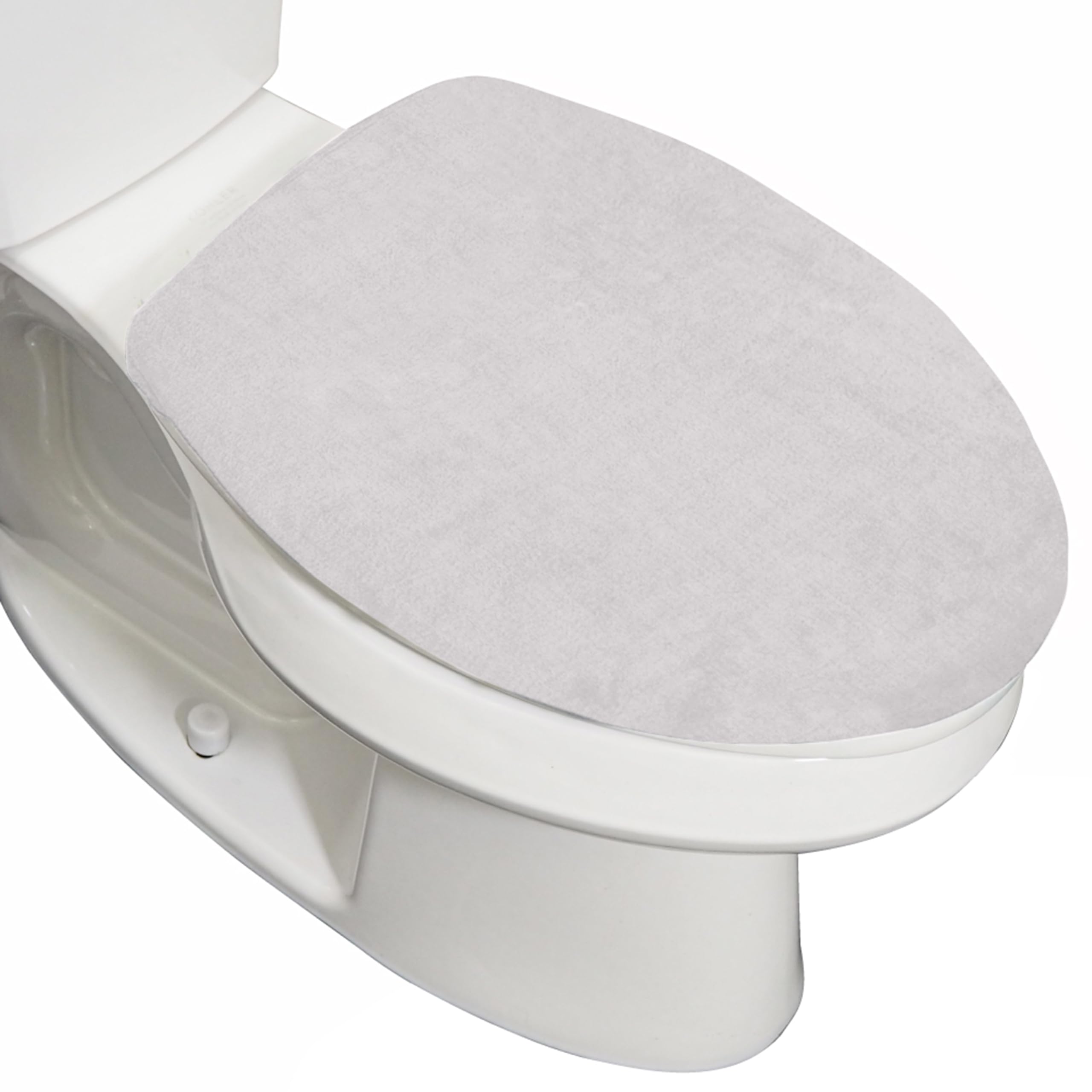 Gorilla Grip Memory Foam Toilet Lid Seat Cover, Stays in Place Elastic Edges, Soft Velvet Bathroom Covers, Universal Fit for Sta
