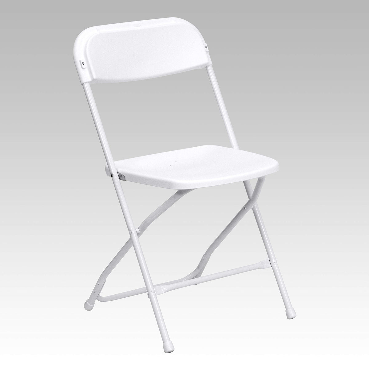 650 Lb. Capacity Premium White Plastic Folding Chair