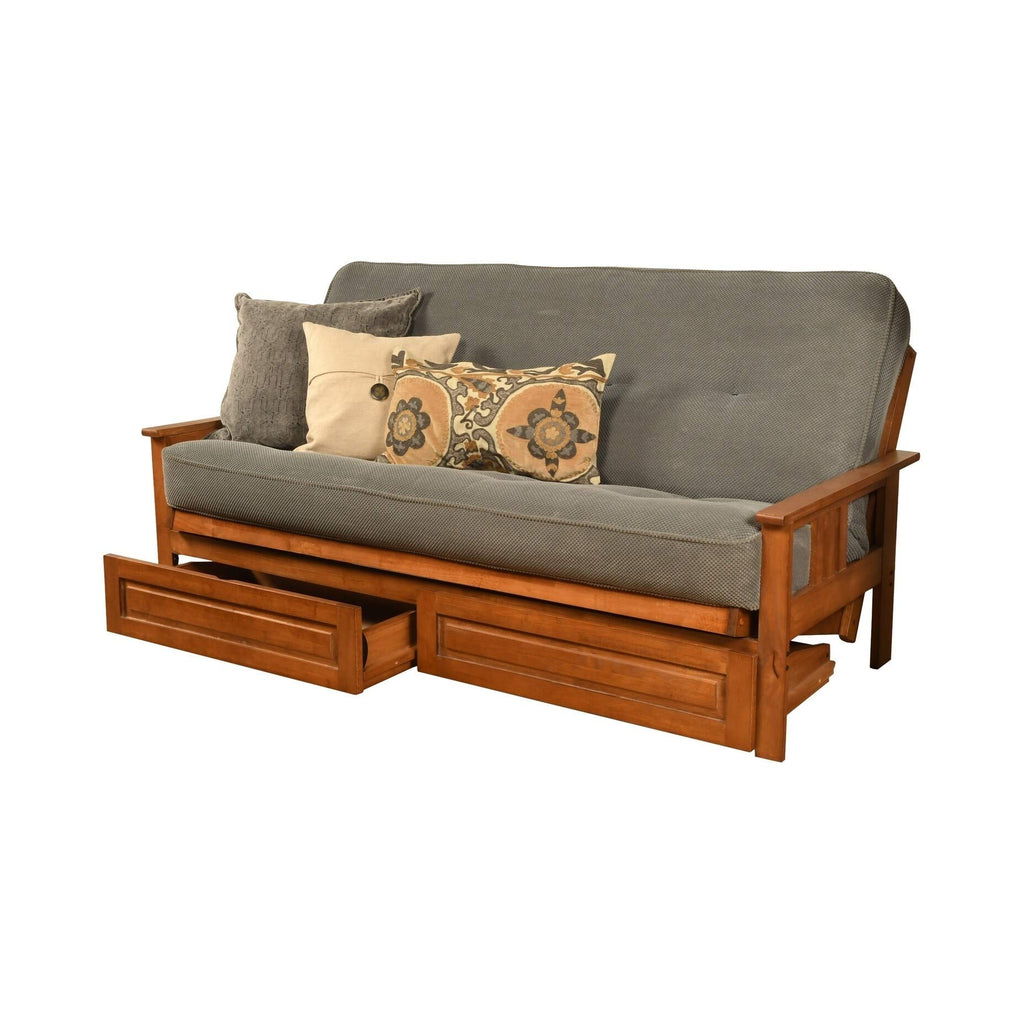 Kodiak Furniture Monterey Futon With Fabric Mattress In Barbados/Mocha Brown