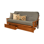 Kodiak Furniture Monterey Futon With Fabric Mattress In Barbados/Mocha Brown