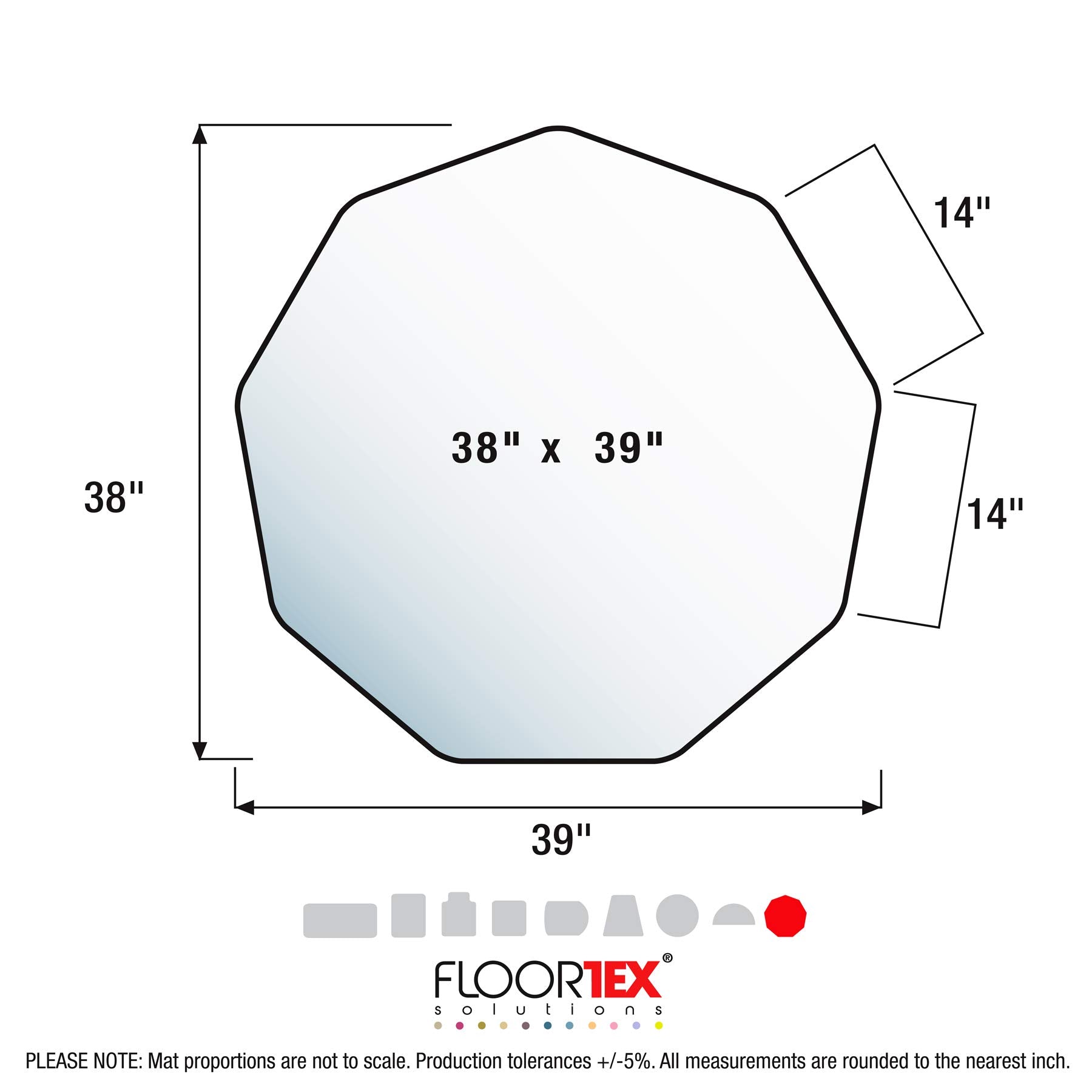 Floortex 9 Chairmat Lp/Mp 40'X40' Clear