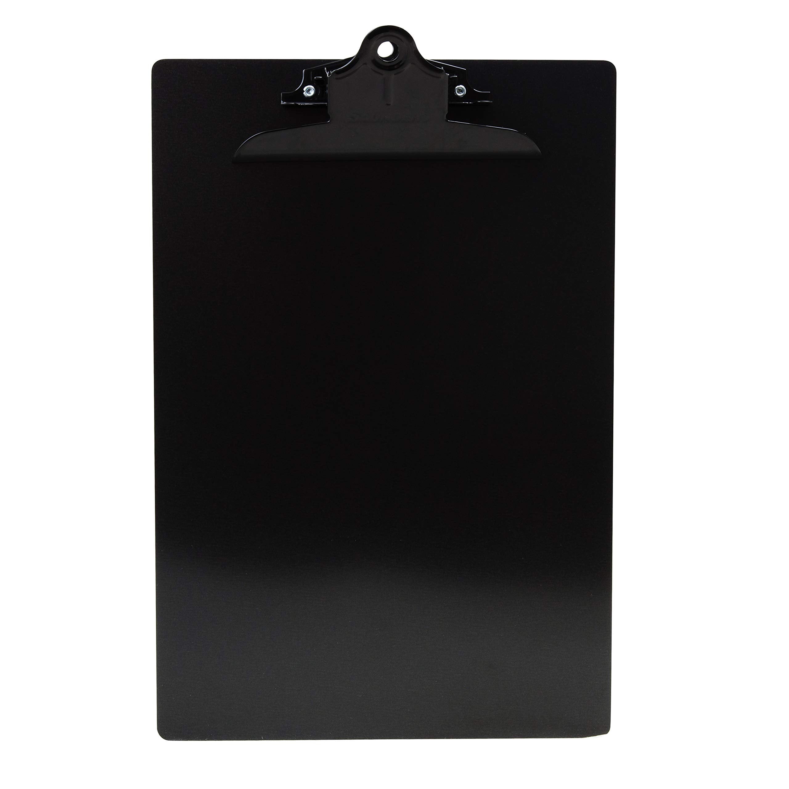 Saunders Black Recycled Aluminum Clipboard With Black Clip - 8.5 X 11 Inch Letter Size Document Holder - Ideal For Home, Office,