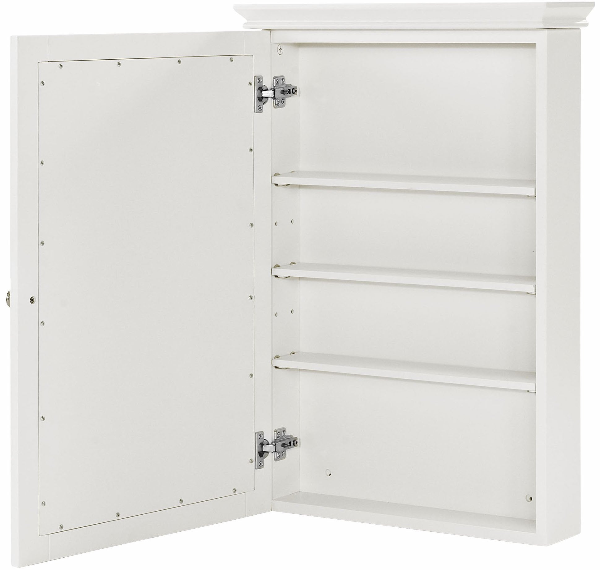 Crosley Furniture Lydia Wall Mounted Bathroom Mirror and Medicine Cabinet, White