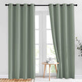Nicetown Blackout Sage Green Curtains 84 Inch Length 2 Panels Set - Chic Thermal Insulated Grommet Room Darkening Window Drapes
