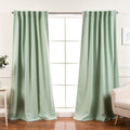 Best Home Fashion Premium Blackout Curtain 2Panels - Solid Thermal Insulated Window Treatment Blackout Drapes For Bedroom - Back