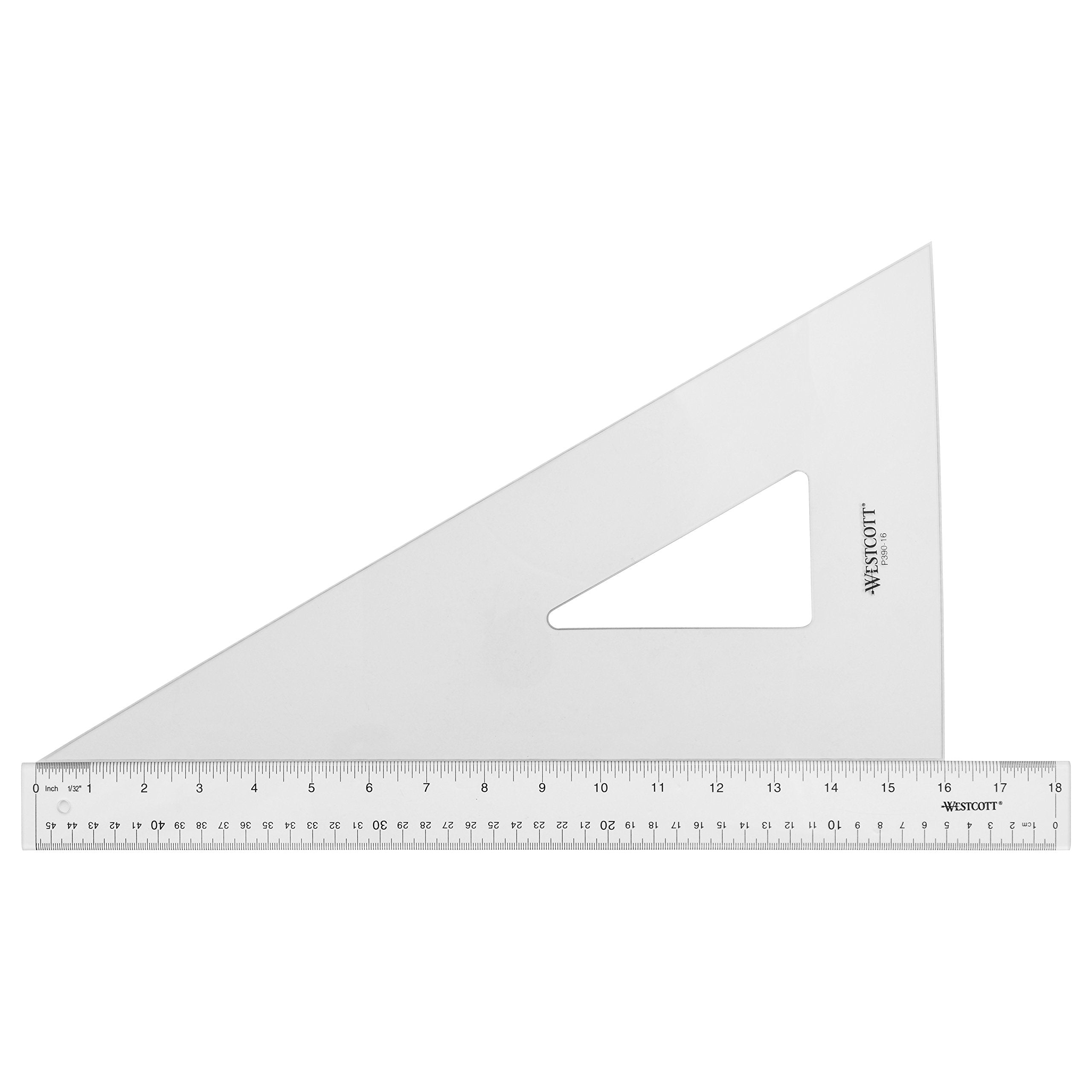 Westcott Professional Transparent Triangle Ruler