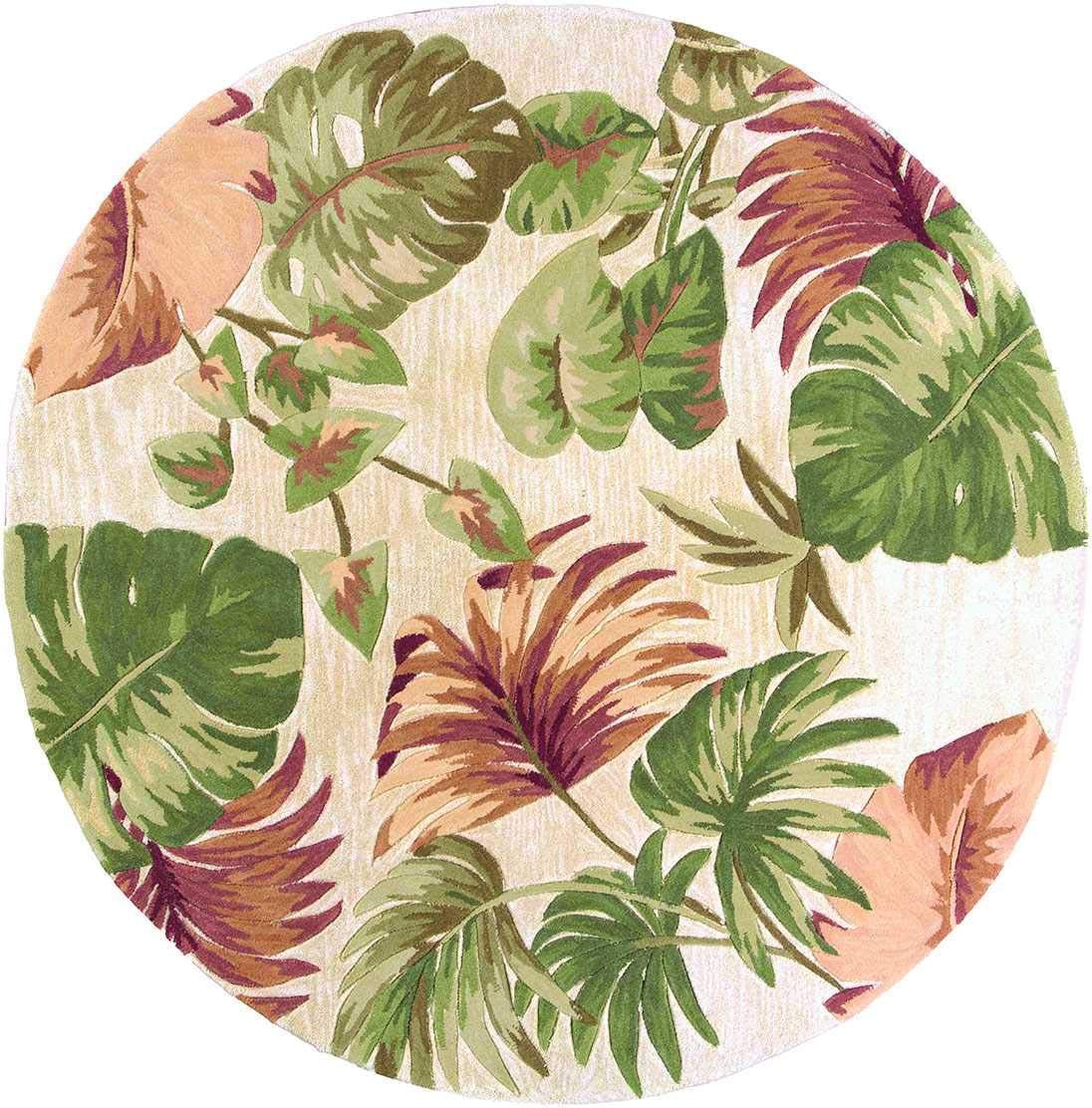 HomeRoots Decor 5'6-inch Round Wool Beige Area Rug