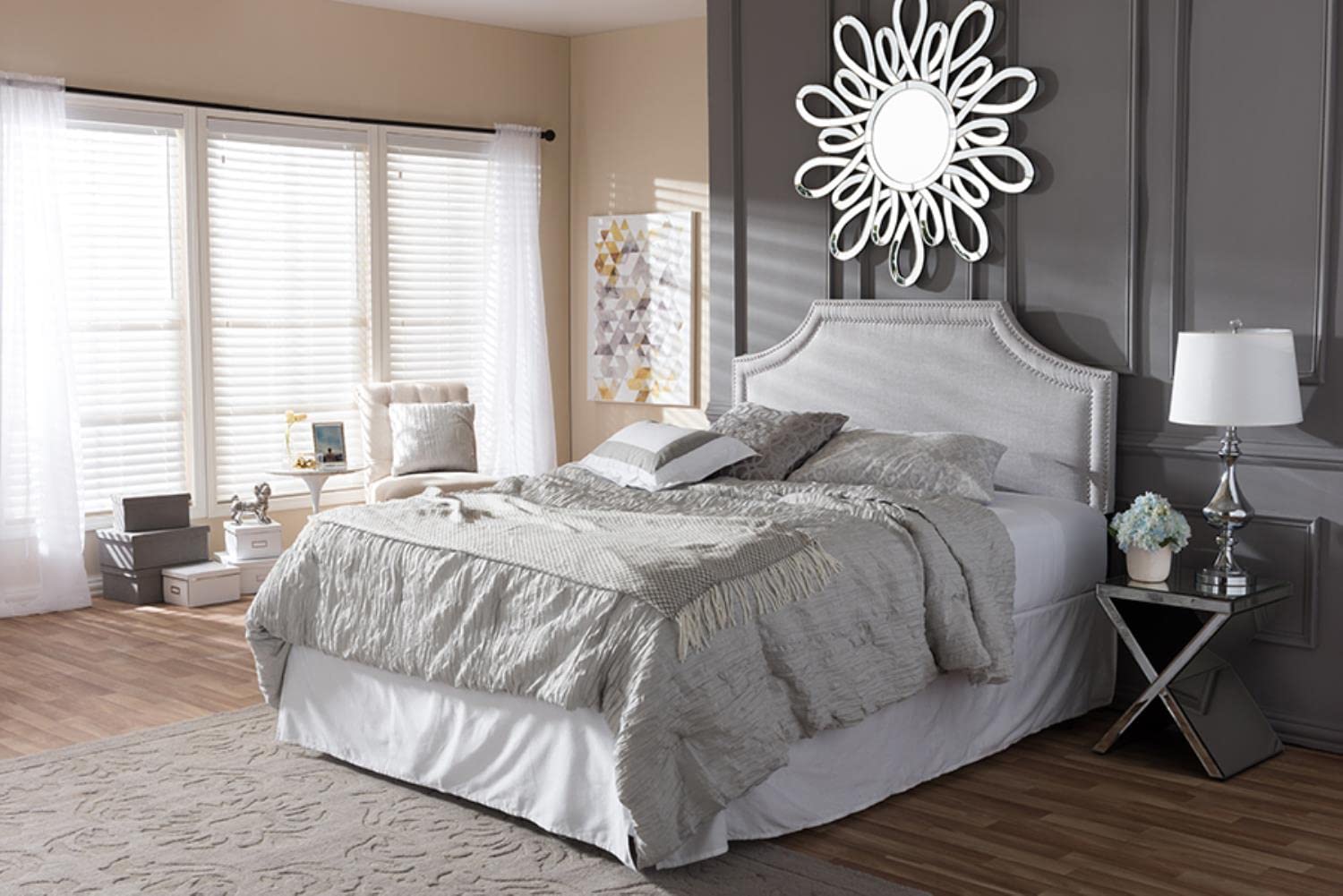 Baxton Studio Avignon Headboard Beige/Full