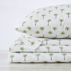 4-Piece Full Coastal Microfiber Sheet Set | Nautical-Printed, Ultra-Soft Sheets | Wrinkle & Fade Resistant Beach-Themed Prints & Patterns Bedding Sheets & Pillowcases. (Full, Palm Tree)
