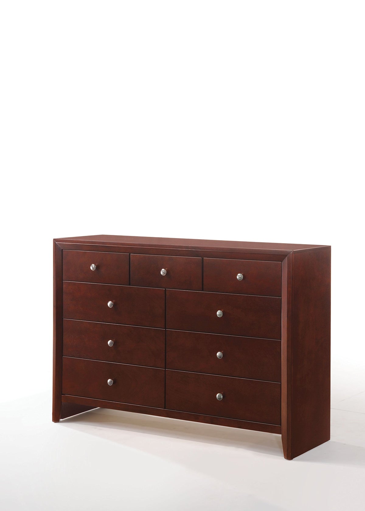 Acme Ilana 9 Drawer Dresser In Brown Cherry