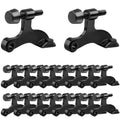 Obtanim 16 Pack Hinge Pin Door Stopper Heavy Duty Metal Adjustable Door Stops With Rubber Bumper Tips (Black)