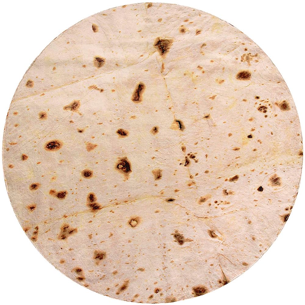 Casofu Burritos Tortilla Throw Blanket, Double Sided Giant Flour Novelty Blankets For Your Family, 285 Gsm Soft And Comfortable