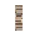 SUPERIOR Indoor Runner Rug, Jute Backed, Modern Geometric Patchwork Floor Decor for Bedroom, Office, Living Room, Entryway, Hard