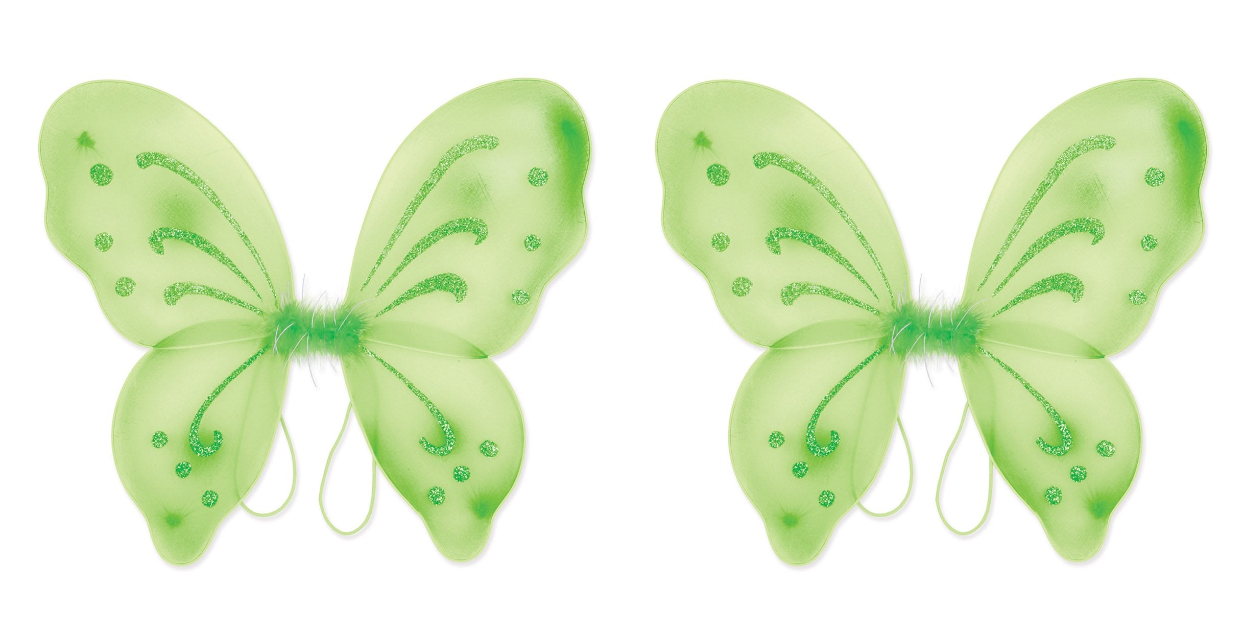 Beistle 2 Piece Nylon Fairy Wings, Lime Green