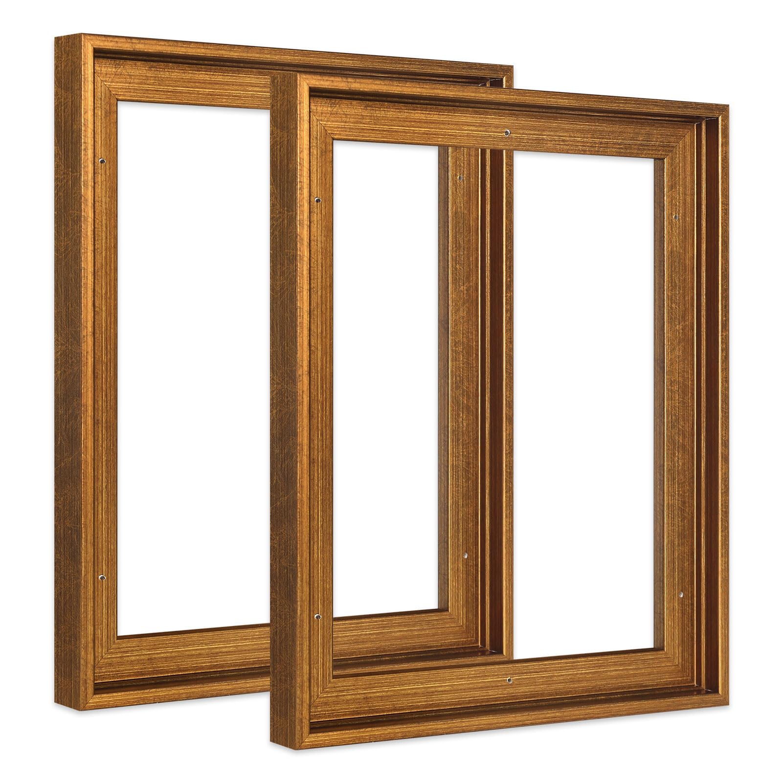 FOLKOR Floating Frame for 12x16 Canvas Board Paintings, 2 Pack Canvas Frames with 0.9 Inch Deep for Oil Paintings Art Prints Art