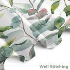 Awert Stall Shower Curtain Plants For Bathroom,Waterproof Quick-Drying Green Leaves Stall Size Shower Curtain Set With Hooks 36X