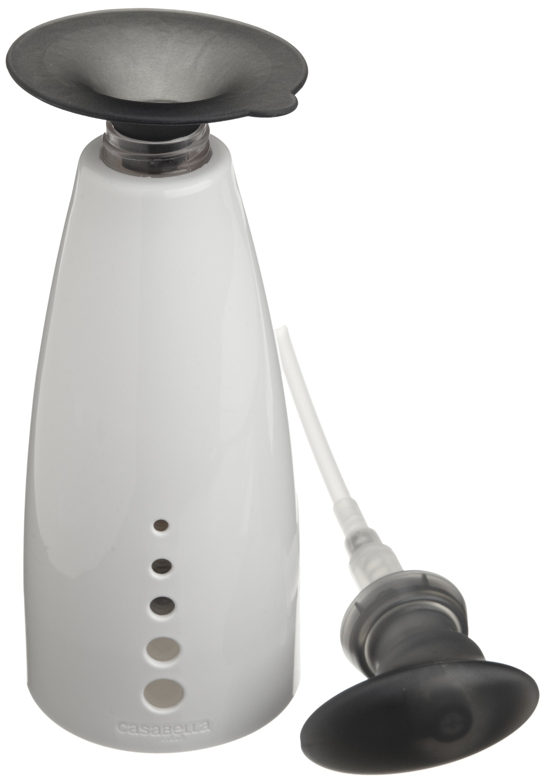 Casabella Sink Sider Multipurpose 14-Oz. Soap Pump Bottle With Soap Filling Funnel, Gray/White