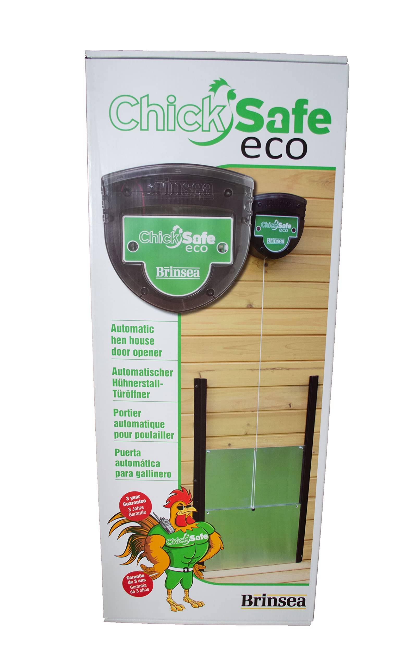 Chicksafe Eco Automatic Chicken Coop Door Opener And Door Kit, Green