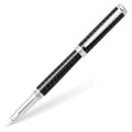 Sheaffer Intensity Carbon Fiber Fountain Pen With Chrome-Plated Trim And Fine Nib