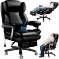 600lbs Big and Tall Office Chair for Heavy People,Heavy Duty Comfy Executive Office Desk Chair with Foot Rest&Adjustable Lumbar 