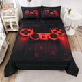 Boys Gamer Comforter Set Queen Size,Gamepad Bedding Set Kids Young Man Video Games Down Comforter for Teen Child Game Room Decor