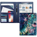 Waveyu Business Portfolio Folder For Men Women, Padfolio Cover, Conference/Resume/Legal Document Organizer With Letter/A4 Size C
