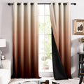 Story@Home 100% True Blackout Door Curtains 7 Feet Long Set Of 2 | Gradient Printed | 70% Room Darkening Curtain | Ombre Curtain