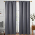 Diraysid Dark Gray Blackout Curtains For Bedroom And Living Room Thermal Insulated Room Darkening Curtains Drapes, 42 X 84, 2 Pa