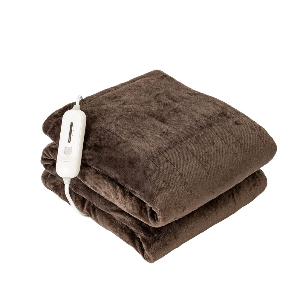 Tefici Electric Heated Blanket Throw, Super Cozy Soft 2-Layer Flannel 50'' X 60'' Heated Throw With 3 Heating Levels & 4 Hours A