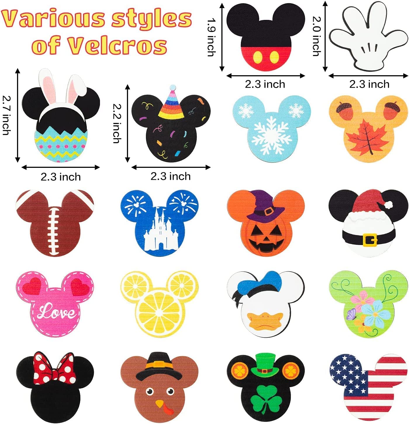 Supyfd19Pcs Cute Mouse Interchangeable Seasonal Welcome Door Sign For Front Door Decor, Welcome To Our Home Sign With Interchang