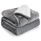 Cottonblue Sherpa Weighted Blanket 15 Lbs, Fleece Flannel Heavy Blanket Twin Size, Soft Cozy Fuzzy Weighted Blankets 48 X 72 Inc