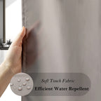 Aoohome Extra Long Shower Curtain 72X78 Inch, Fabric Shower Curtain Liner For Hotel With Hooks, Weigthed Hem, Water Repellent, C