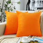 Jeneoo Comfy Soft Thick Fall Velvet Throw Pillow Covers For Sofa Couch, Decorative Solid Square Cushion Cases For Bedroom Car (O