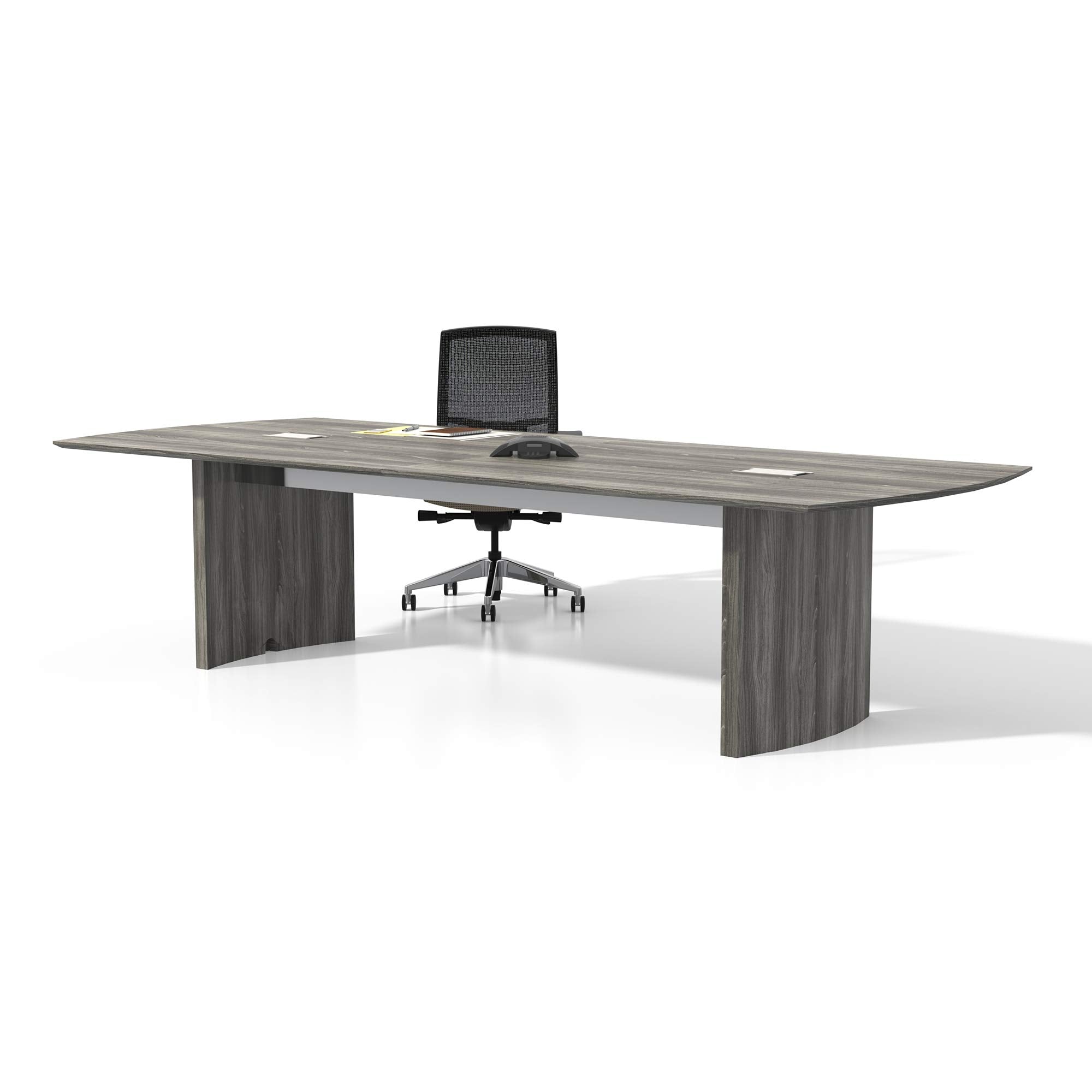 Safco Medina Modern Office Conference Meeting Room Table, 10', Gray Steel