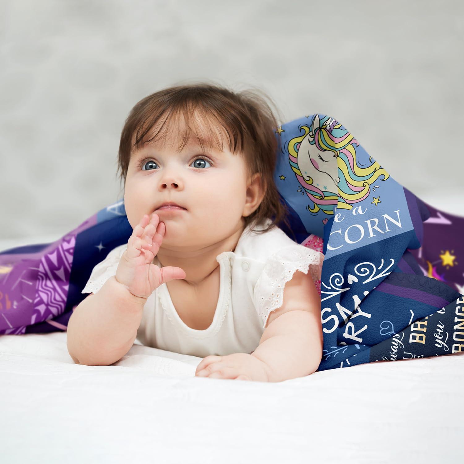 Solzien 1 Year Old Girl Birthday Gift Blanket 50''X40'', Gifts For 1/One Year Old Girl, One Year Old Girl Birthday Gifts, 1St Bi