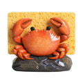 WAIT FLY Resin Crab Sponge Holder for Kitchen Sink Counter, Sponge Dish Rack, Sink Caddy Organizer, Crab Scouring Pad and Dish S