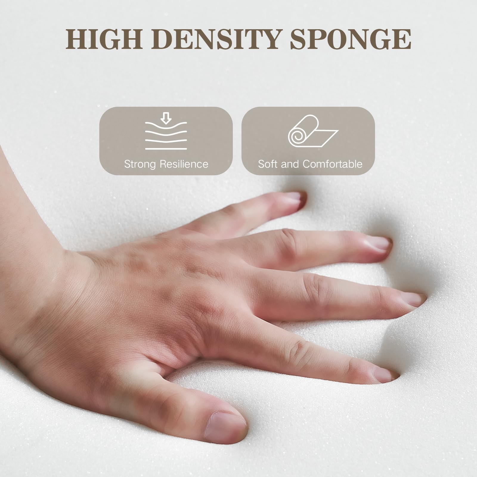 Deepshark Mattress Extender,Bed Gap/Space Filler,Headboard Pillow Between Headboard And Mattress Or Wall,High-Density Sponge Wit