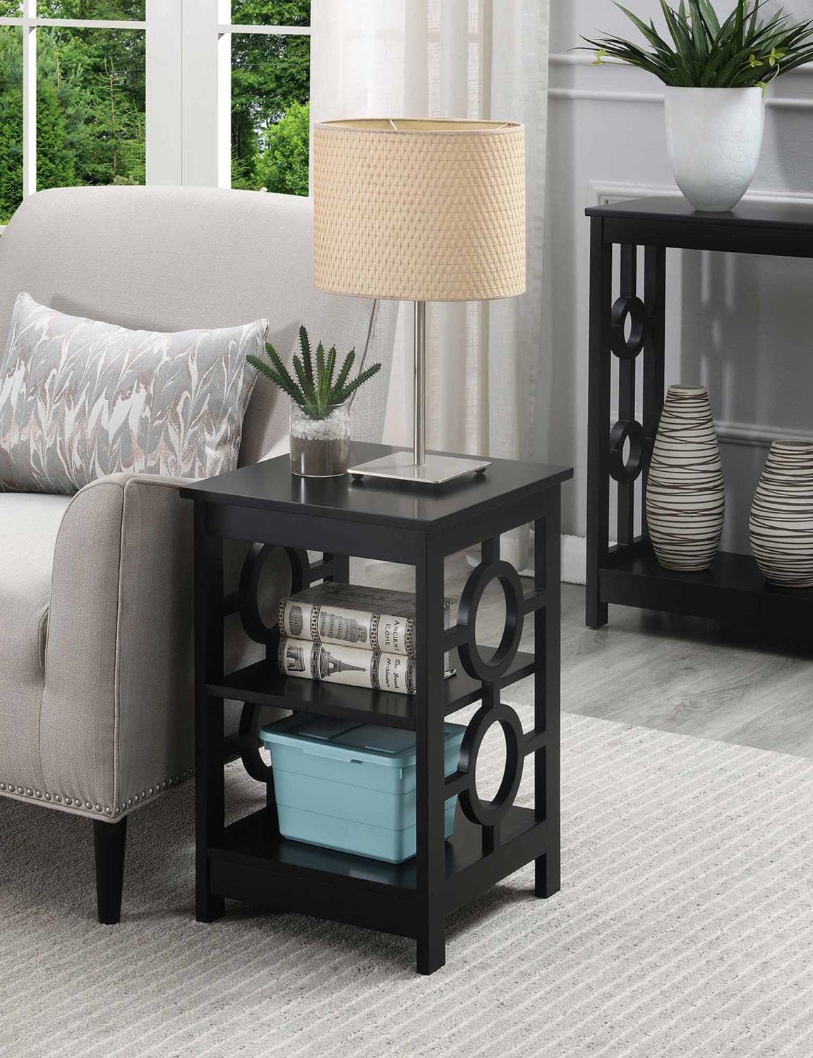 Convenience Concepts Ring End Table, Black