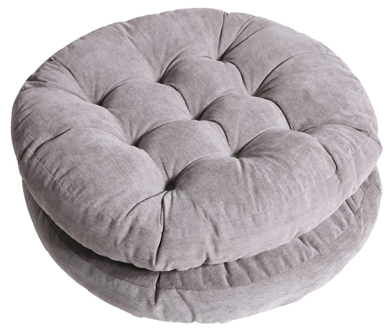 Tiita Patio Chair Cushions Round Seat Pillows Set Of 2 Floor Pads 22' X 22' Throw Cushion For Indoor/Outdoor Furniture Sitting