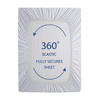 Cathay Home Full Fitted Sheet - Double Brushed Ultra Soft - Wrinkle & Fade Resistant - 21' Extra Deep Pocket Fitted Sheet Only - Good Fit For 19'-23' Deep Mattress (Full, White)