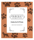 Gifts For All By Rachel Olevia Sentimental Photo Frame German Shepherd Paw Prints Wood Engraved 8x10 Portrait Picture Frame