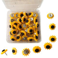 Sunflower Pins Push Sunflower Tacks Flower Push Pins For Cork Board 40Pcs Sunflower Push Pins Press Nail Flat Head Pin Decoratio