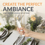 Pami Traditional Shabbat Candle Sticks [12-Pack] - Unscented Taper Candles With 3 Hours Burning Time- Paraffin Shabbos Candles W
