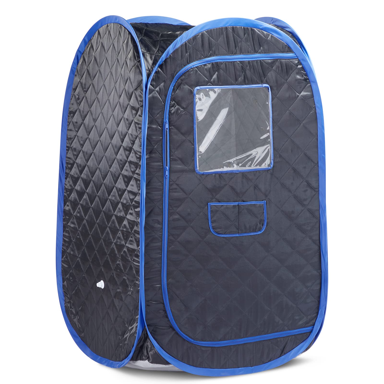 Portable Sauna Tent, Foldable One Person Full Body Spa For Detox Therapy Without Steamer - Black