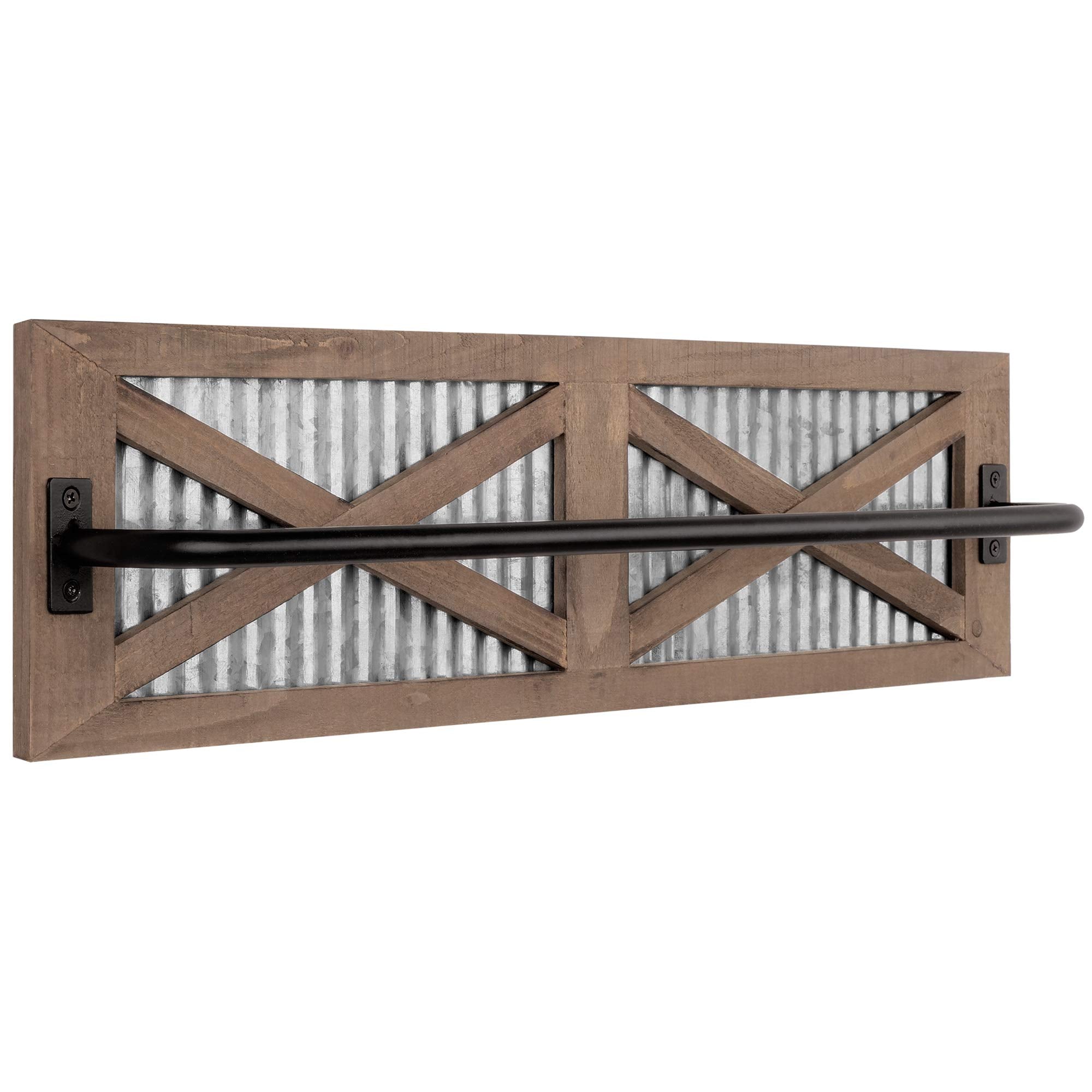Autumn Alley Farmhouse Rustic Towel Rack Holder - Wood Towel Rack - 24 - Farmhouse Towel Holder for Rustic Bathroom and Farmhous