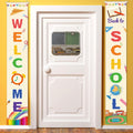 Welcome School Porch Banner, First Day Of School Porch Sign Welcome Back Door Banner Welcome To School Decorations For School Cl